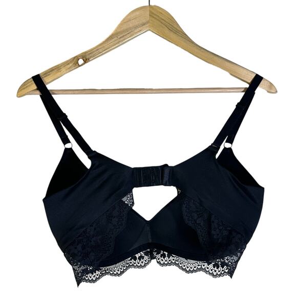 Maidenform Your Lift Wireless Bra Womens 36D Black Lace Trim Padded - Picture 7 of 9